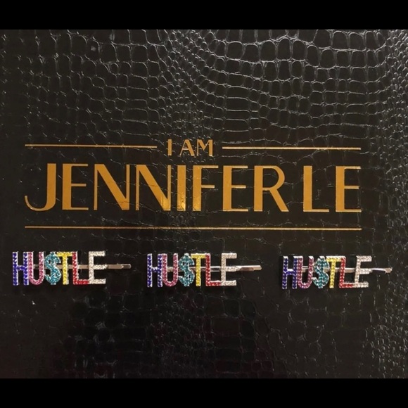 Brand New HU$TLE Rhinestone Encrusted Hair Pins - Picture 2 of 3